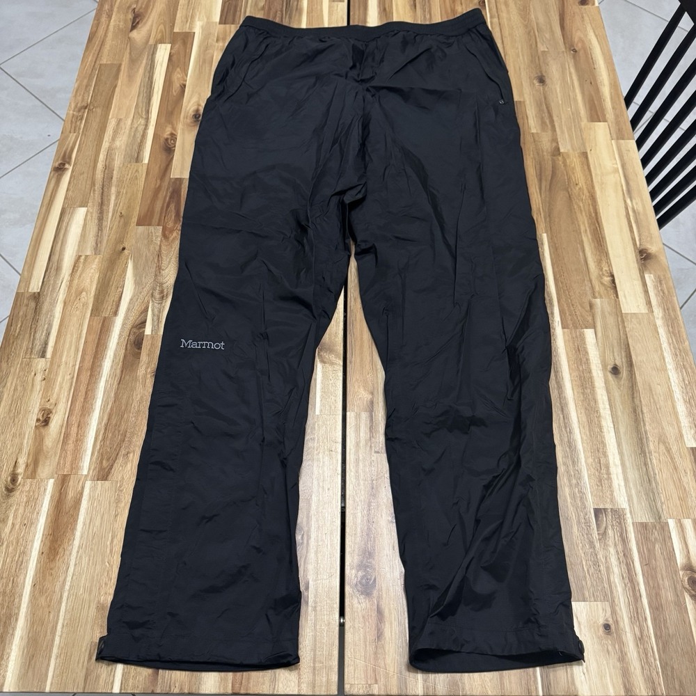Marmot Precip Eco Rain Pants Mens XL Black Waterproof Lightweight Ankle Zip